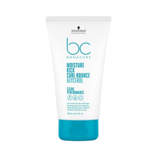 علاج الشعر Bonacure Moisture Kick Curl Bounce من Schwarzkopf، أنبوب بحجم 5.07 أونصة سائلة لتعزيز تجعيد الشعر ولمعانه، يُباع في متجر eSkinStore.