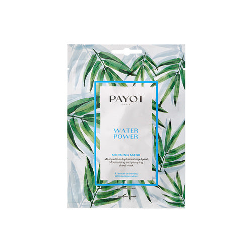 מסכת בוקר של Payot Water Power עם תמצית במבוק מספקת לחות אקספרס של 15 דקות, מושלמת לשגרות יופי מהירות ועור זוהר.
