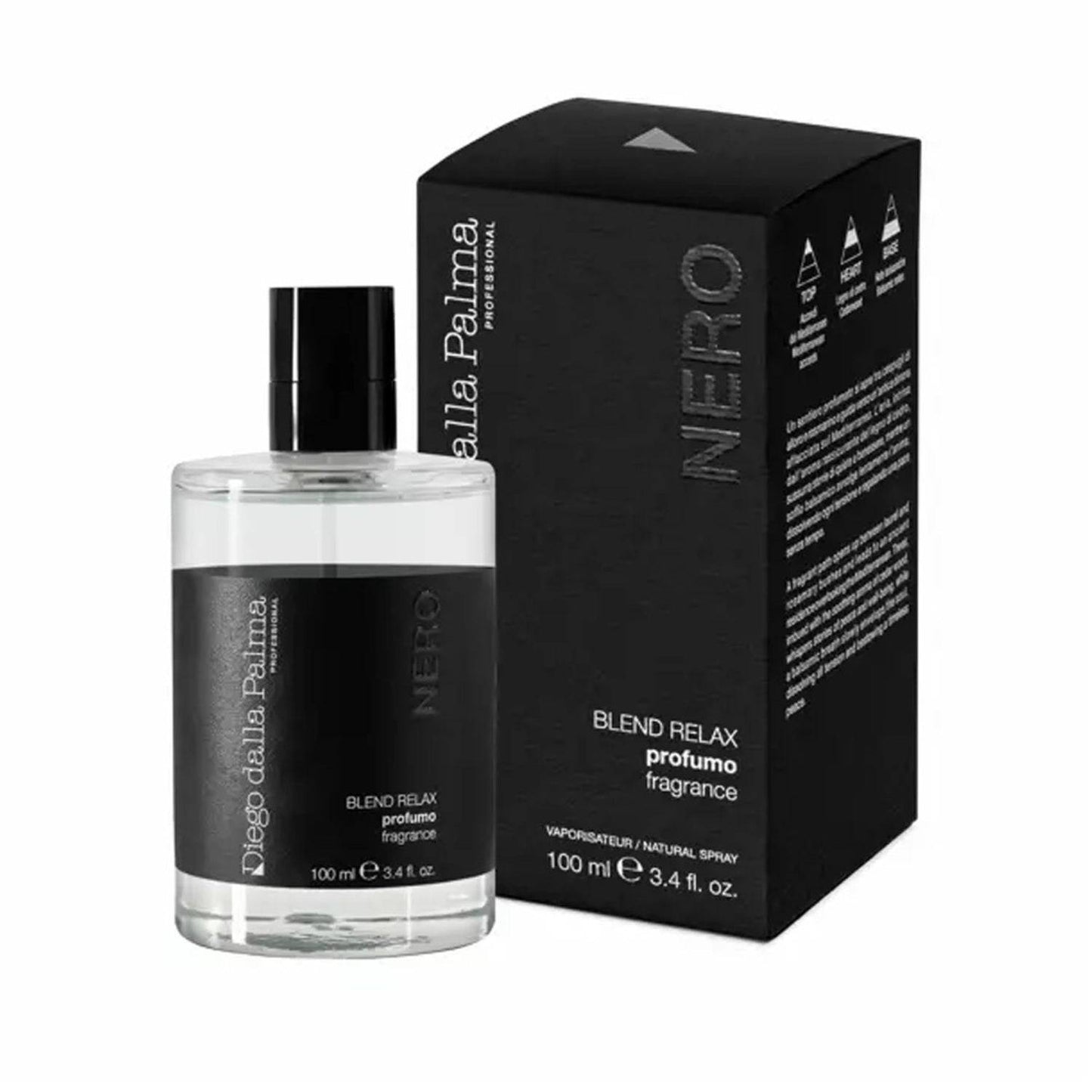 عطر دييغو دالا بالما نيرو ريلاكس بليند للرجال، ماء عطر 100 مل مع عبوة أنيقة لعلاجات التجميل الاحترافية.