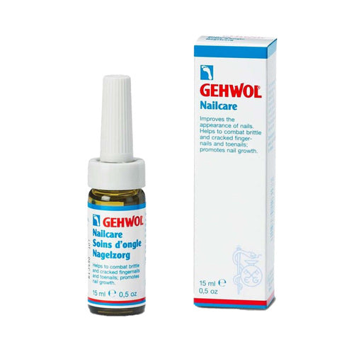 手と足のトリートメント用の Gehwol ネイル ケア ソリューションは、爪の健康と成長を促進し、パーソナルケア分野の脆い爪に適しています。