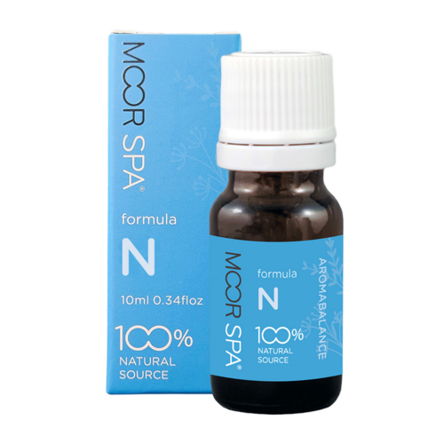 Moor Spa Neuro Formula N - 100% natural source aromatherapy oil in 10ml size. Enhances brain function and home fragrance experience.