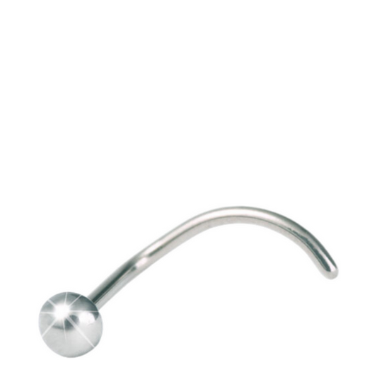 Blomdahl Nose Ball - Silver Titanium (Curved Shape Pin) (3mm)