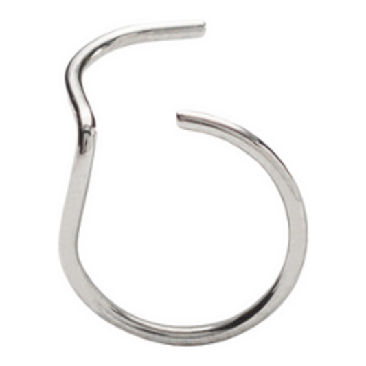 Blomdahl Nose Ring, Right - Natural Titanium (8mm)
