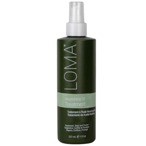Loma Organics Oil Treatment - טיפוח שיער מזין בבקבוק ספריי 237 מ"ל ללחות, הגנה מחום וייבוש מהיר. אידיאלי לשיער בריא.