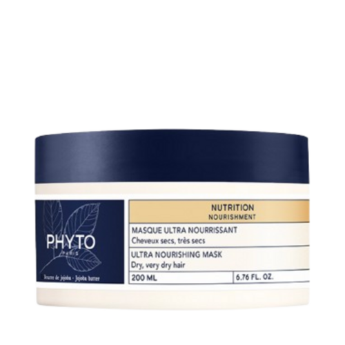 Phyto Nourishment Mask - Nærende hårbehandling med jojobasmør, ideell for tørt hår. 200 ml beholder for dyp, vektløs hydrering og pleie.