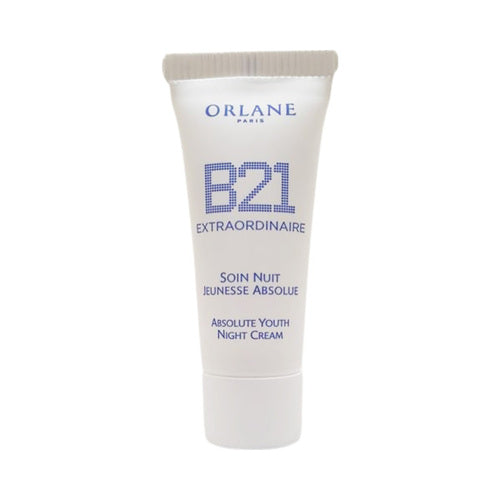 Orlane B21 Extraordinaire Absolute Youth Night Cream -näyteputki, kosteuttava yövoide nuorekkaalle iholle ja aktiiviselle solunsuojalle.