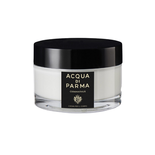 Acqua Di Parma Osmanthus Cream σε κομψή συσκευασία, μια premium ενυδατική κρέμα σώματος για ενυδατωμένη, λαμπερή επιδερμίδα στην κατηγορία μπάνιου και περιποίησης σώματος.