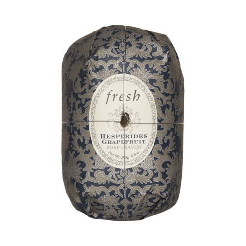 Fresh Oval Soap - Grapefruit Fresh Body Soap in ornate wrapping, enriched with shea butter for a moisturizing and revitalizing bath experience.