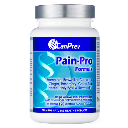 תוסף ויטמין CanPrev Pain-Pro Formula עם צמחי מרפא אנטי דלקתיים כמו בוסווליה ובזיליקום קדוש. תומך בבריאות המפרקים ובהקלה על כאבים באופן טבעי.