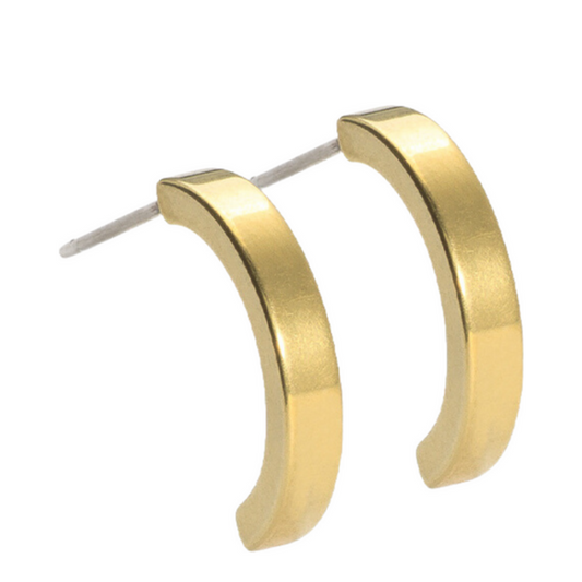 Blomdahl Pendant Plain Curved - Gold Medical Titanium (15mm)
