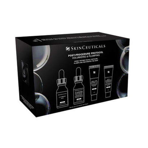 Das Hautpflege-Werbeset von SkinCeuticals zur Verwendung nach dem Eingriff enthält volumengebende und aufpolsternde Produkte zur Verbesserung der Hautstruktur und -elastizität.