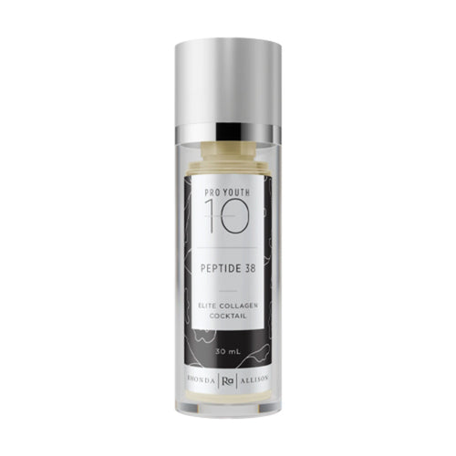 ロンダ アリソン プロ ユース ペプチド 38 フェイス トリートメントは 30 ml ボトルに入っており、小じわやしわのある肌の調子を整えて若返らせるように設計されています。