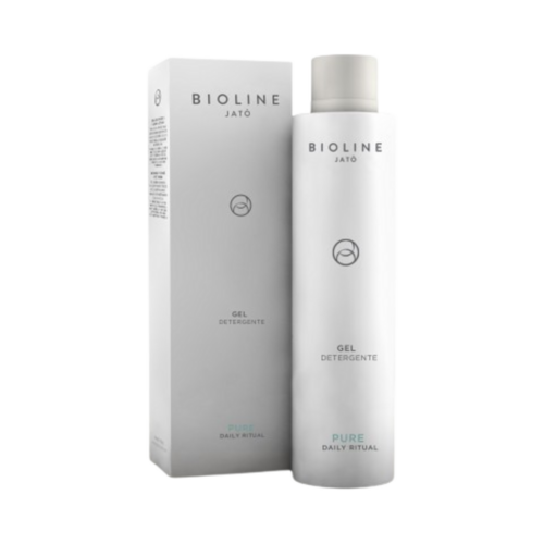 Bioline Pure Gel Cleansing، زجاجة غسول وجه وعبوة سعة 200 مل/6.8 أونصة سائلة، مصممة لإزالة الشوائب والمكياج للحصول على بشرة نقية ومنتعشة.