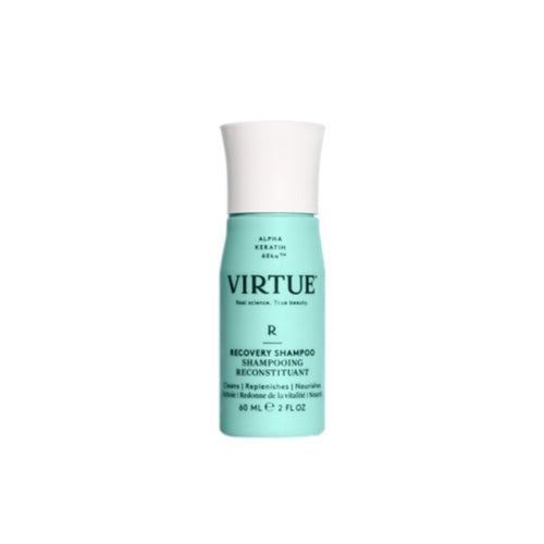 בקבוק שמפו Virtue Recovery 60 מ"ל לטיפוח השיער, נוסח לניקוי והזנה תוך החזרת חיוניות וברק לשיער פגום.