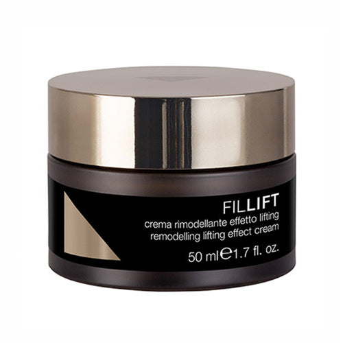 Diego dalla Palma プロフェッショナル FILLIFT リモデリング リフティング エフェクト クリーム 50ml 瓶。ペプチド、アボカド オイル、シアバターを配合した顔用保湿剤です。