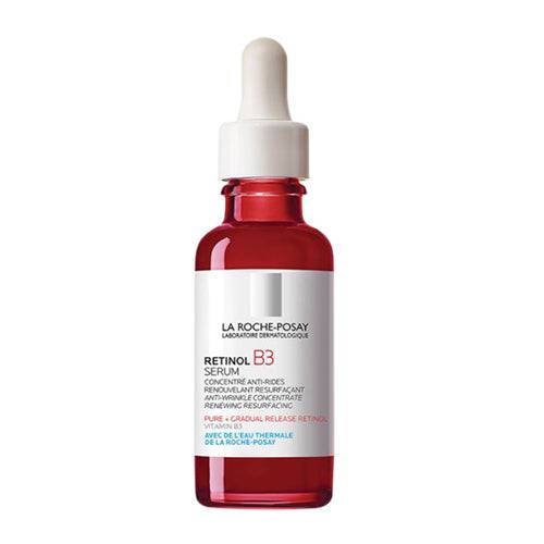 La Roche Posay Retinol Serum - Ansiktsbehandling mot rynkor i röd droppflaska, perfekt för fina linjer och känsliga hudvårdsrutiner.