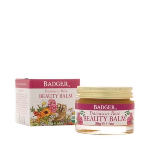 Badger Balms Rose Beauty Balm 28g pot met doos, voedende gezichtscrème voor de droge, gevoelige huid in de categorie huidverzorging en persoonlijke verzorging.