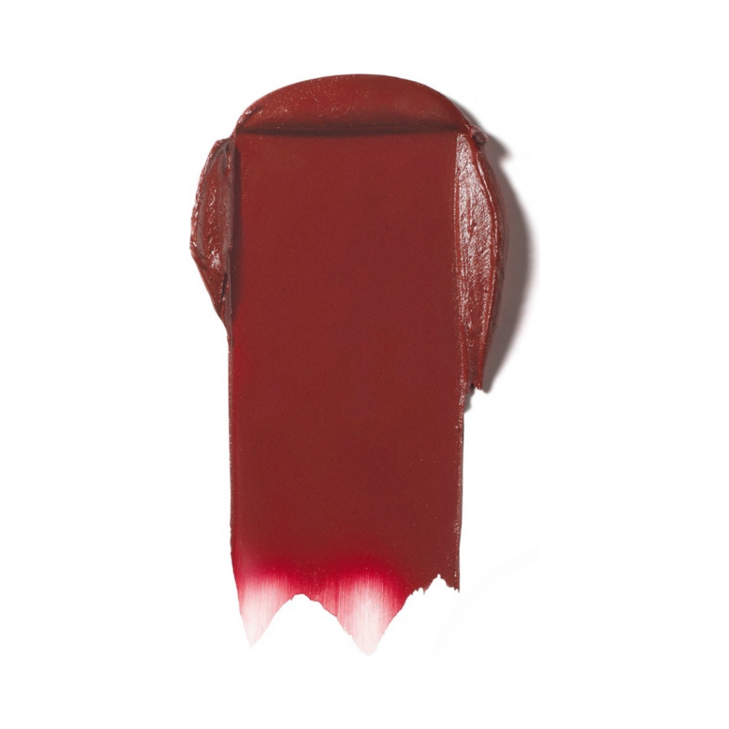 Swatch of By Terry Rouge Opulent longwear lipstick in rich red, highlighting its creamy, nourishing texture and intense color payoff.
