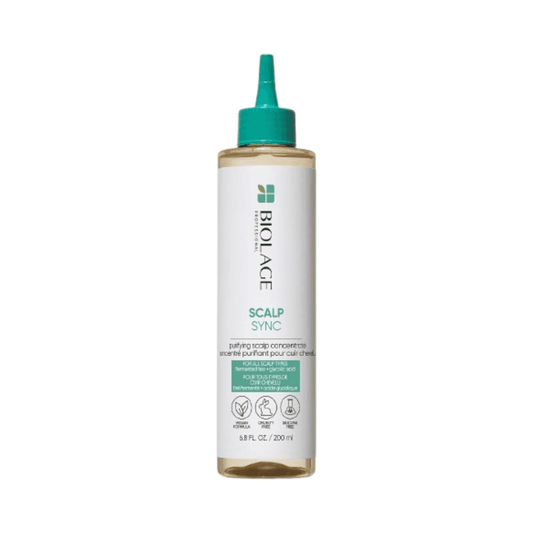 Biolage 頭皮同步淨化治療瓶配有尖頭塗抹器,非常適合有針對性的頭皮護理和洗髮前去角質。