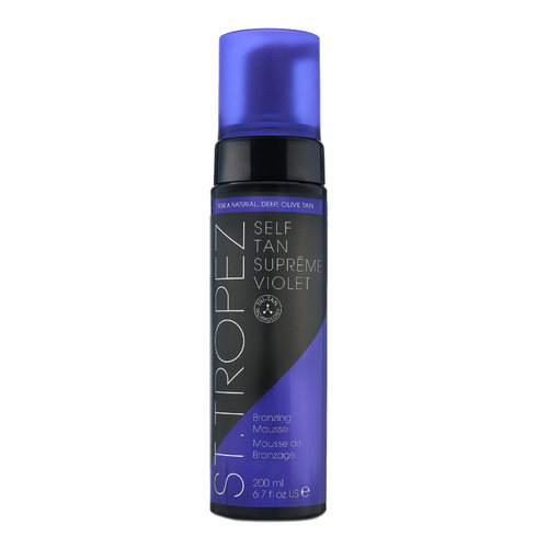 Self Tan Suprême Violet by St Tropez Tan in 200ml size, ideal for achieving a rich, dark olive tan. Premium self tanner in Health & Beauty category.