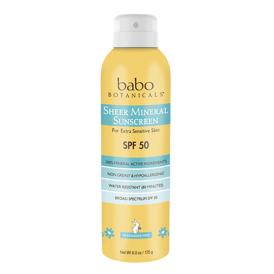 Babo Botanicals Sheer Mineral Sunscreen Spray - SPF 50