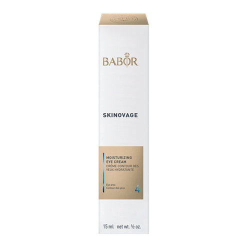 Babor Skinovage Moisturizing Eye Cream box, 15 ml storlek, för näring och utjämning av ögonkonturområdet. Idealisk för torr, matt hud.