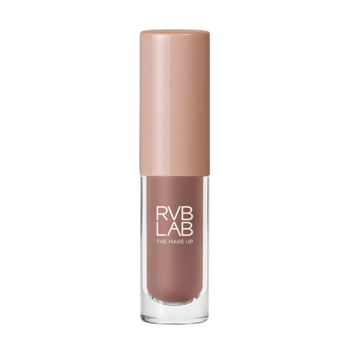 Ombretto liquido Soft Velvet Matte RVB Lab da 4 ml in una calda tonalità malva, che offre pigmenti ricchi e texture opaca vellutata per gli amanti del trucco occhi.
