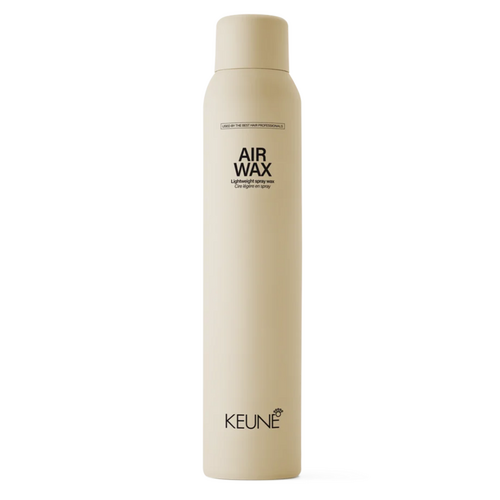 Keune Style Air Wax - Lätt sprayvax i snygg beige förpackning. Förbättrar naturlig struktur och rörelse för mångsidig hårstyling.