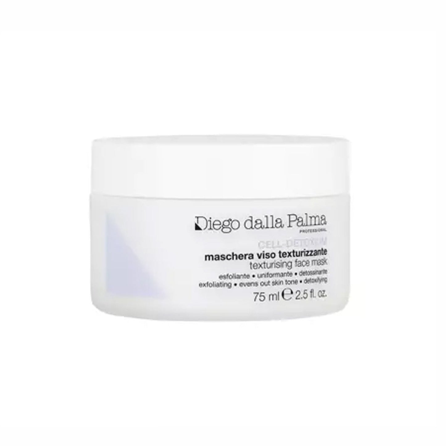 Mascarilla facial Diego della Palma para una piel suave y radiante en frasco de 75 ml, exfolia e ilumina para una tez refinada.