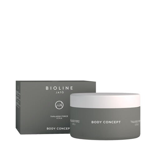 Bioline タラソ ドレン シー ソルトス クラブ、650 g/22.9 オンス、ミニマルなパッケージ、滑らかでベルベットのようなスキンケア結果をもたらすプレミアム シー ソルト ボディ スクラブです。