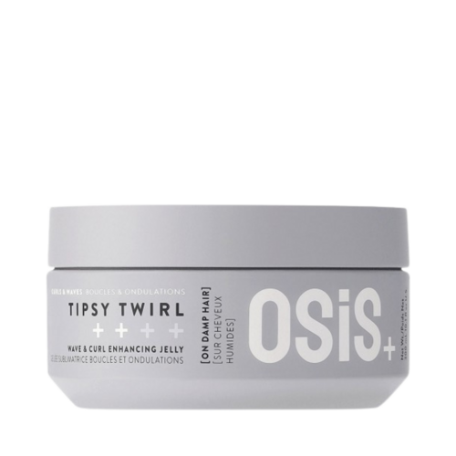 OSiS+ Tipsy Twirl Wave and Curl Enhancing Jelly in pot van 300 ml, professioneel haarstylingproduct voor gedefinieerde krullen en kroesbeheersing.