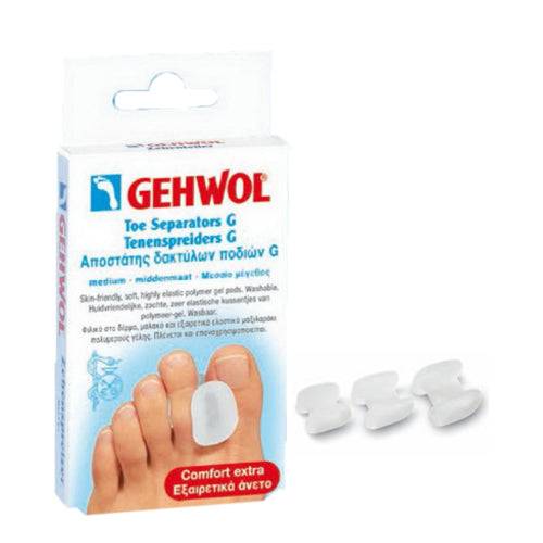 Separadores de dedos Gehwol G Polymer Medium, 3 piezas ofrecen mayor comodidad y protección para los pies; perfecto para el estilo de vida y las preocupaciones de la piel sensible.