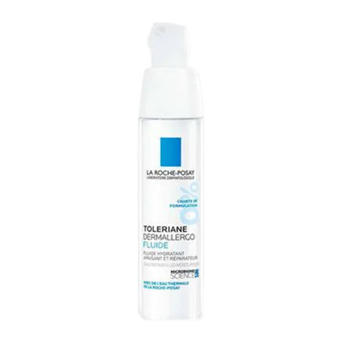 Toleriane Dermallergo fuktighetskrem i 40 ml pumpeemballasje, perfekt for daglig hudpleie for å balansere mikrobiom og gjenopprette fuktighet.