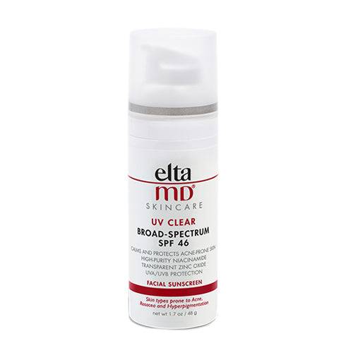 EltaMD UV Clear Broad-Spectrum SPF 46 Gesichtssonnenschutz in einer 1,7-Unzen-Pumpflasche, ideal für zu Akne neigende und empfindliche Haut.