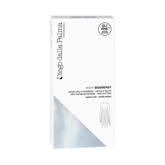 Diego dalla Palma Professional Body Wrap til hjemmebrug retter sig mod mave og hofter med ultra-omformende bandage for synlige slankeresultater.