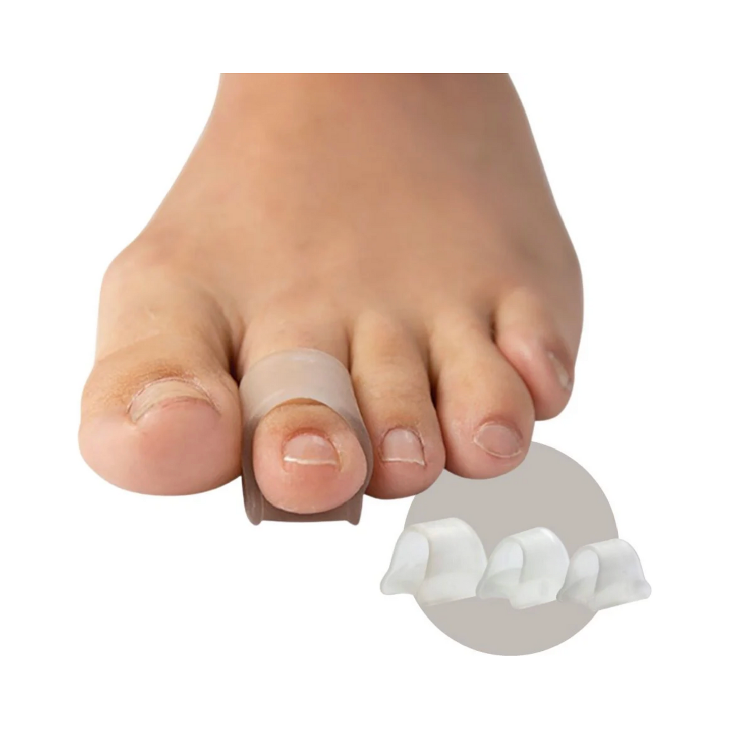 Pedifix GEL Hammer Toe Cruts Pad は、3 つの柔らかいゲルサポートを備え、足の指を曲げた下の痛みを軽減します。