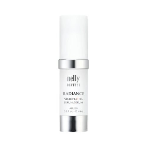 مصل Radiance VitaLift-C HA من Nelly Devuyst، علاج مضاد للشيخوخة 15 مل مع فيتامين C وحمض الهيالورونيك لبشرة متجددة وشبابية.