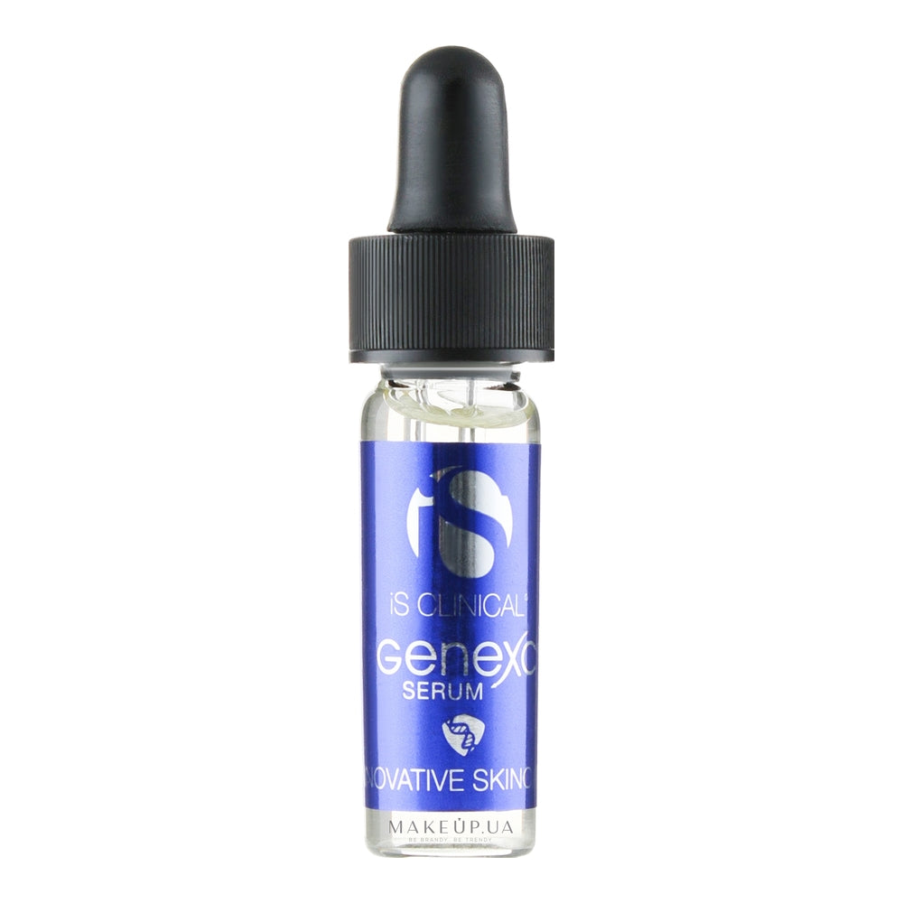 Face Serum & Treatment Free Gift iS Clinical GenXC Serum featuring Vitamin C for mature skin, shown in sleek travel-size packaging.