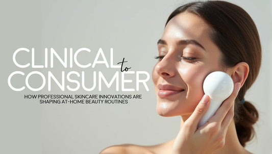 A woman holding a facial led device.