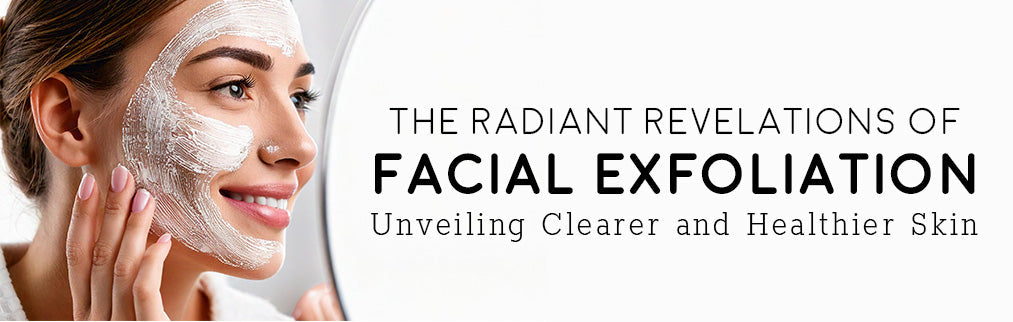 Woman exfoliating face with cream, revealing clearer and healthier skin