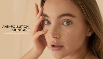 A woman holding her face.