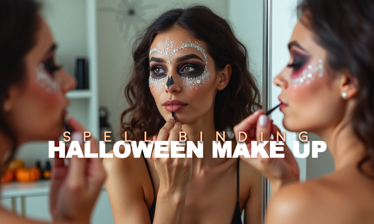 Women doing their Halloween Make Up