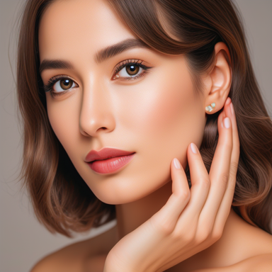 woman showing her face