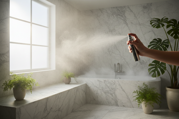 Mist spraying in Bathroom