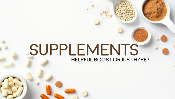 A supplements flat lay.