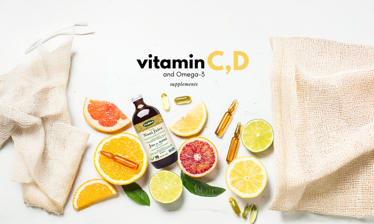 Boost Health Daily with Vitamin C, D & Omega-3 Supplements