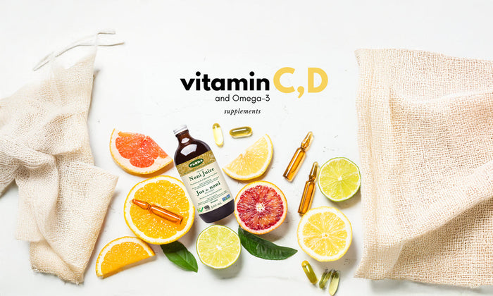 Boost Health Daily with Vitamin C, D & Omega-3 Supplements