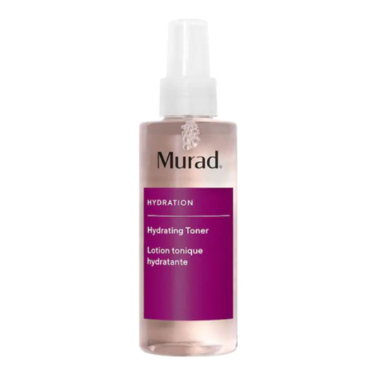 Murad Hydrating Toner Facial Toner eSkinStore-produkt i en klar sprayflaske med lilla etikett for tørr hudpleierutine.