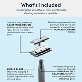 Rockwell 2C Adjustable DE Safety Razor - Gunmetal (2 Settings)