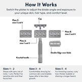 Rockwell 6S Stainless Steel Adjustable DE Safety Razor - Matte Stainless (6 Settings)